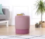Atelier Del Sofa Puf de Terciopelo Rosa
